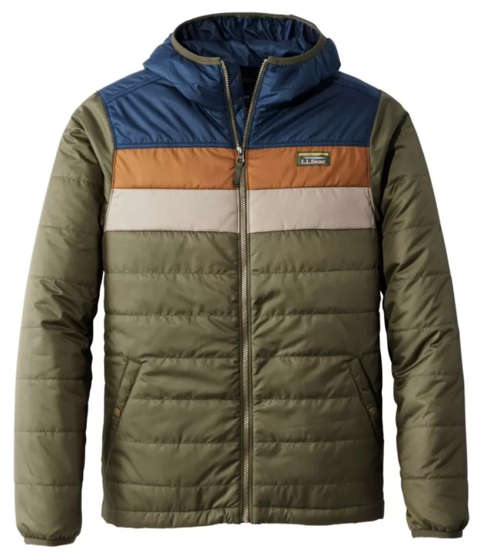 Best Sale "Men's Mountain Classic Puffer Hooded Jacket, Colorblock" Insulated Jackets