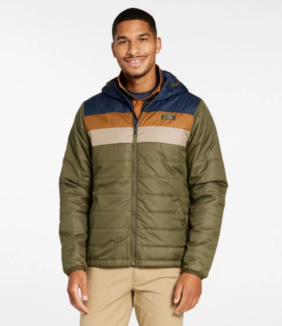 Best Sale "Men's Mountain Classic Puffer Hooded Jacket, Colorblock" Insulated Jackets