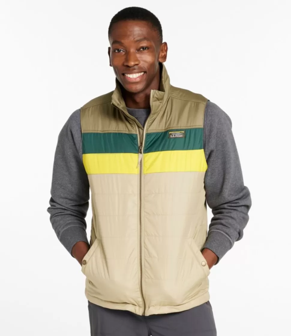 Fashion "Men's Mountain Classic Puffer Vest, Colorblock" Vests