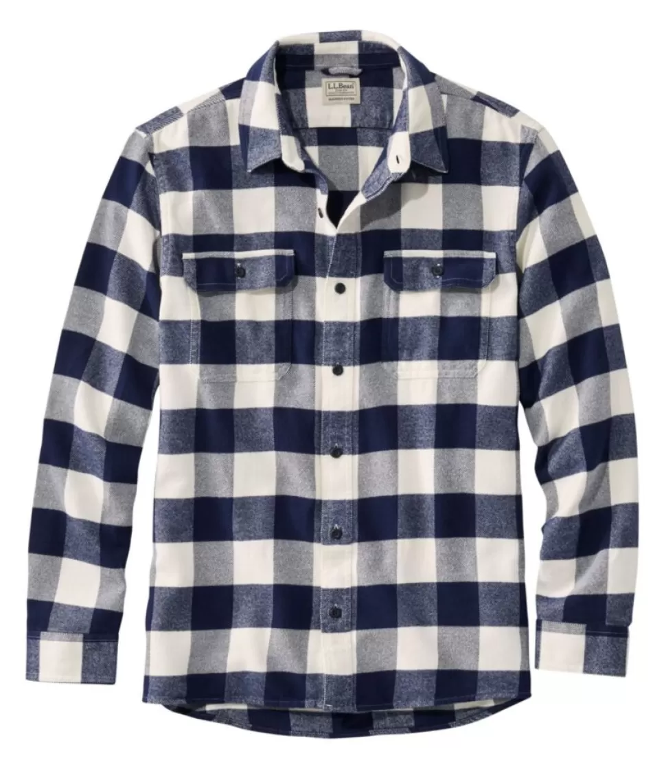 Clearance "Men's Organic Flannel Shirt, Slightly Fitted" Shirts