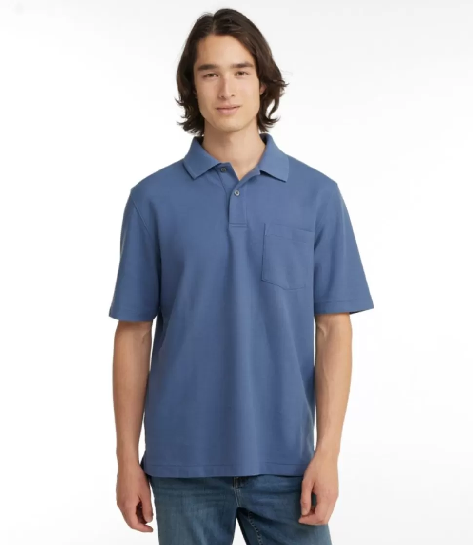 Cheap "Men's Premium Double L® Polo, Hemmed Short-Sleeve with Pocket" Shirts