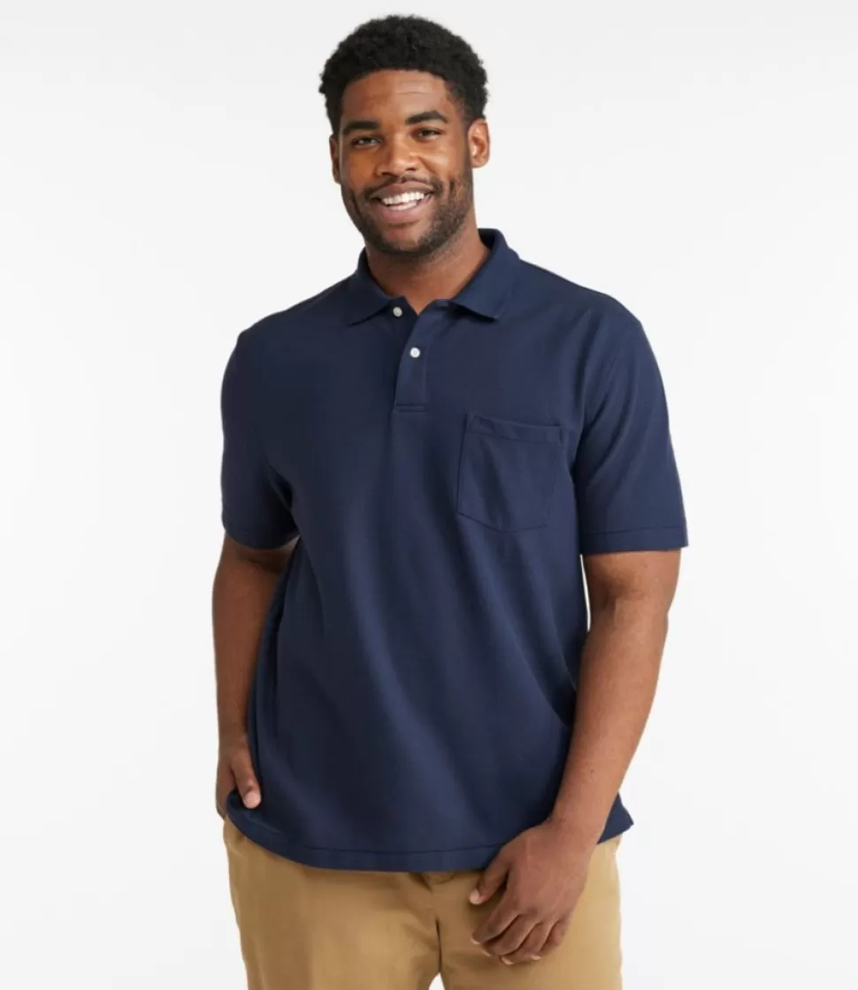 Cheap "Men's Premium Double L® Polo, Hemmed Short-Sleeve with Pocket" Shirts