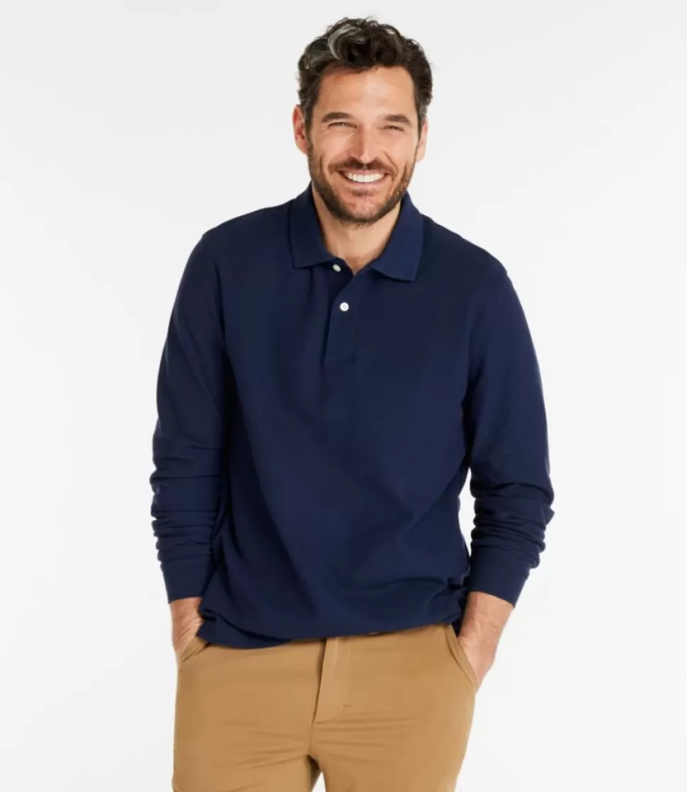 Outlet "Men's Premium Double L® Polo, Long-Sleeve Without Pocket" Shirts