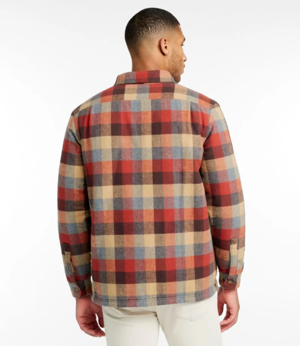 Online "Men's PrimaLoft Lined Chamois Shirt Jac, Traditional Untucked Fit, Plaid" Shirts