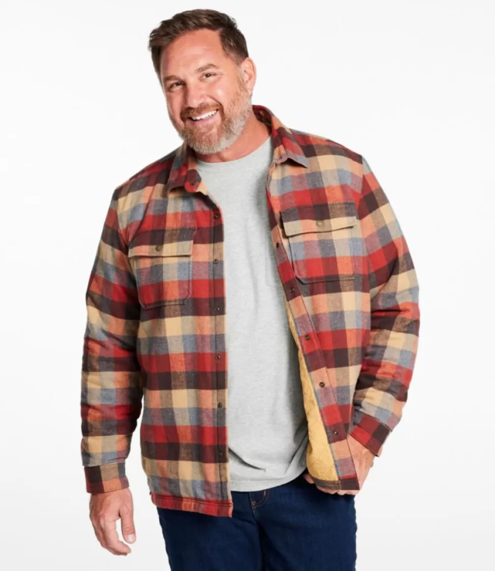 Online "Men's PrimaLoft Lined Chamois Shirt Jac, Traditional Untucked Fit, Plaid" Shirts