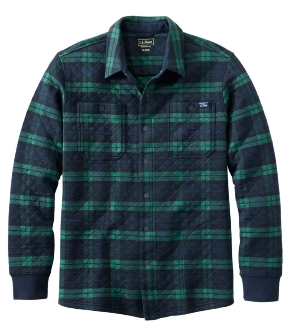 Best "Men's Quilted Sweatshirts, Snap Overshirt, Plaid" Sweatshirts