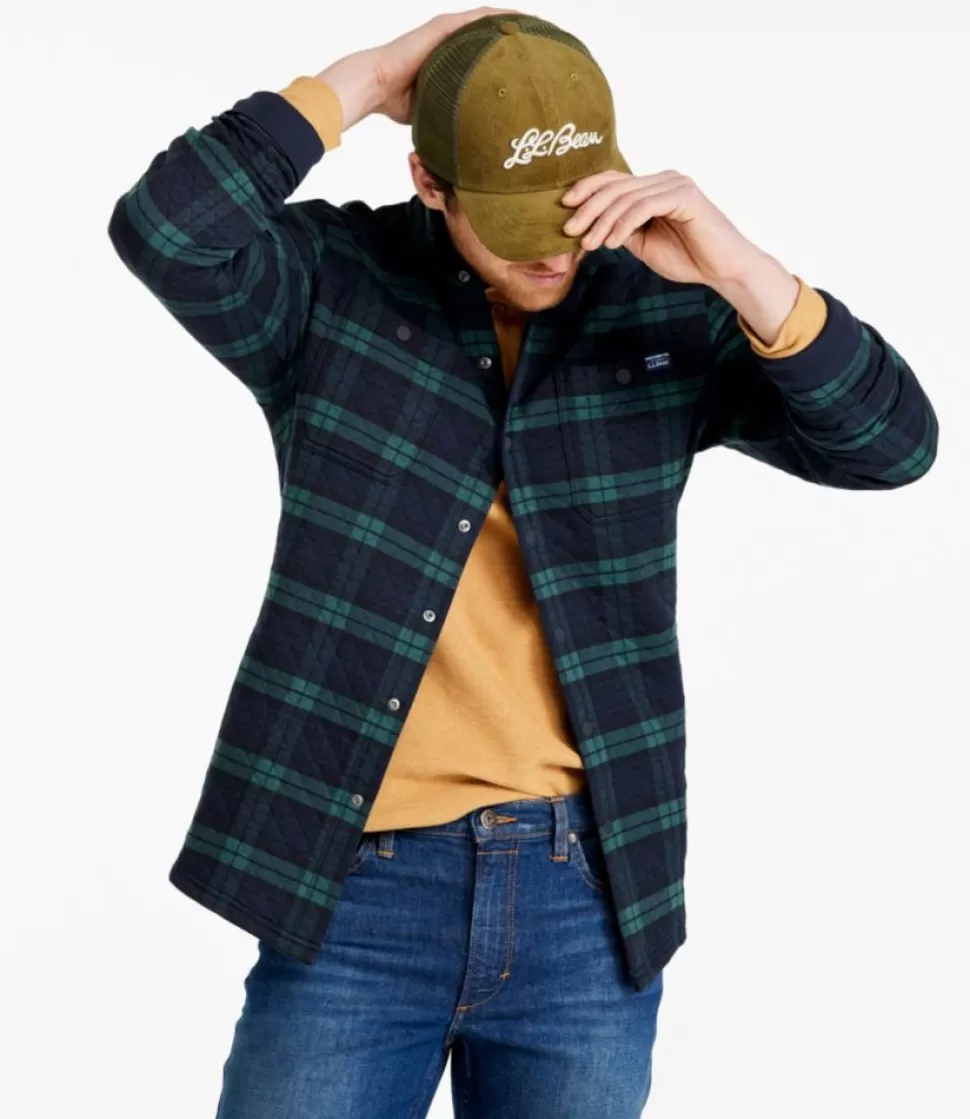 Best "Men's Quilted Sweatshirts, Snap Overshirt, Plaid" Sweatshirts