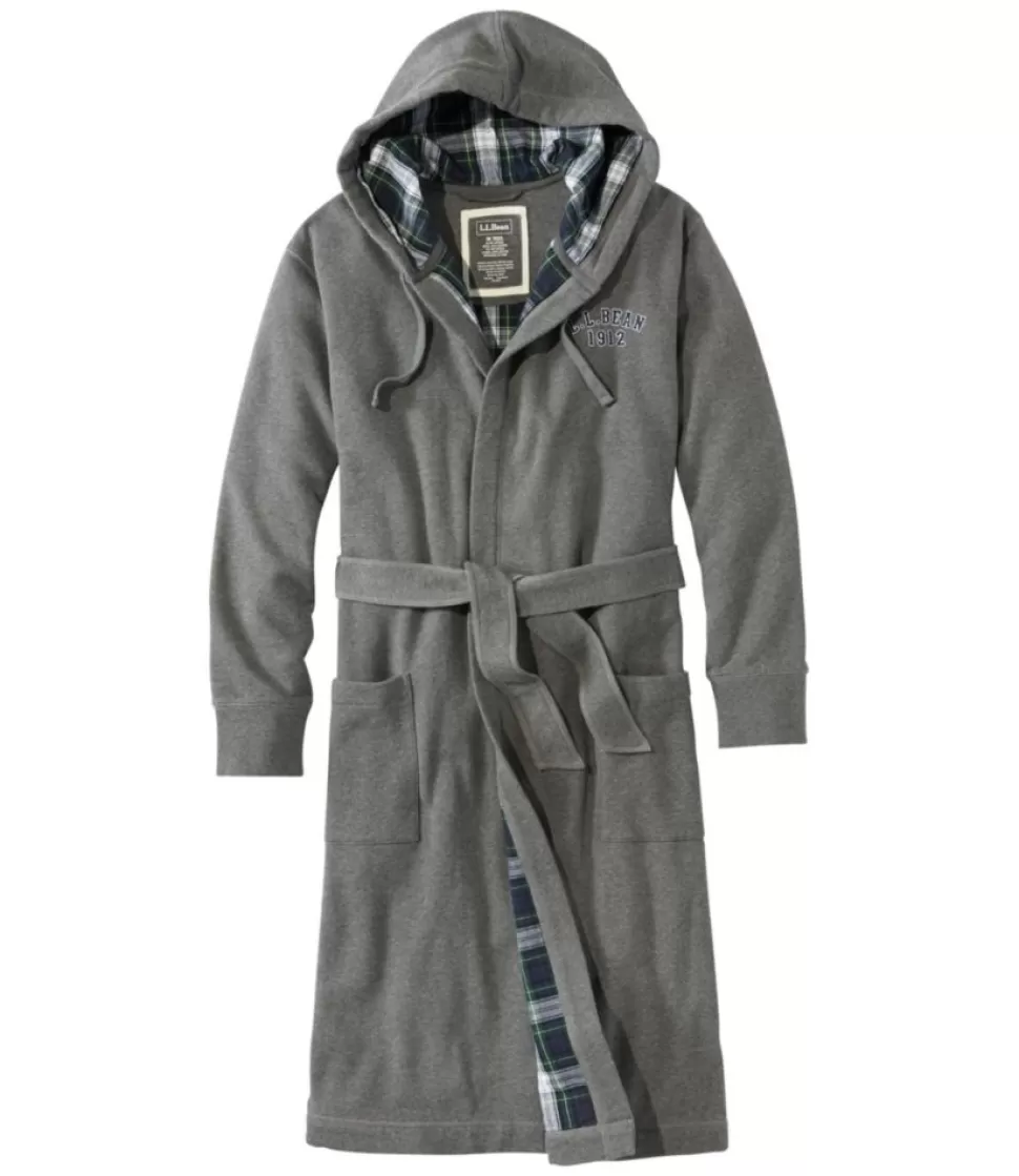 Hot "Men's Rugby Robe, Flannel-Lined, Hooded" Sleepwear