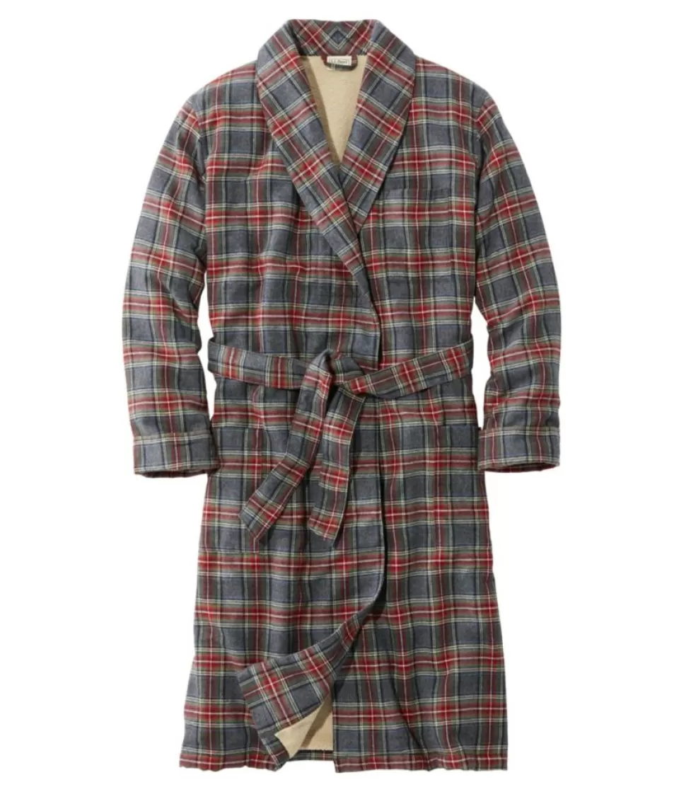 Best "Men's Scotch Plaid Flannel Robe, Sherpa-Lined" Sleepwear