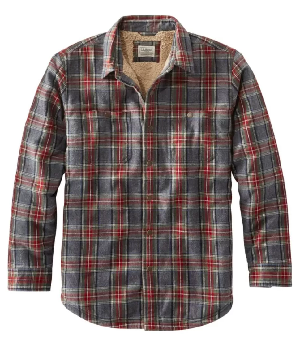 Cheap "Men's Sherpa-Lined Scotch Plaid Shirt, Slightly Fitted" Shirts