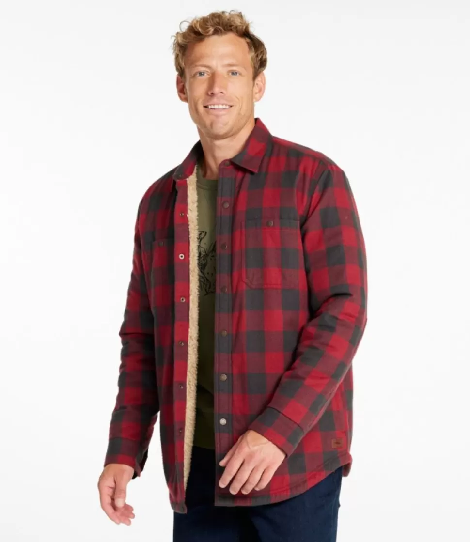 Cheap "Men's Sherpa-Lined Scotch Plaid Shirt, Slightly Fitted" Shirts