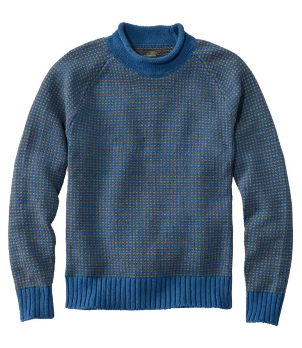 Store "Men's Signature Organic Cotton Rollneck Sweater, Fair Isle" Sweaters