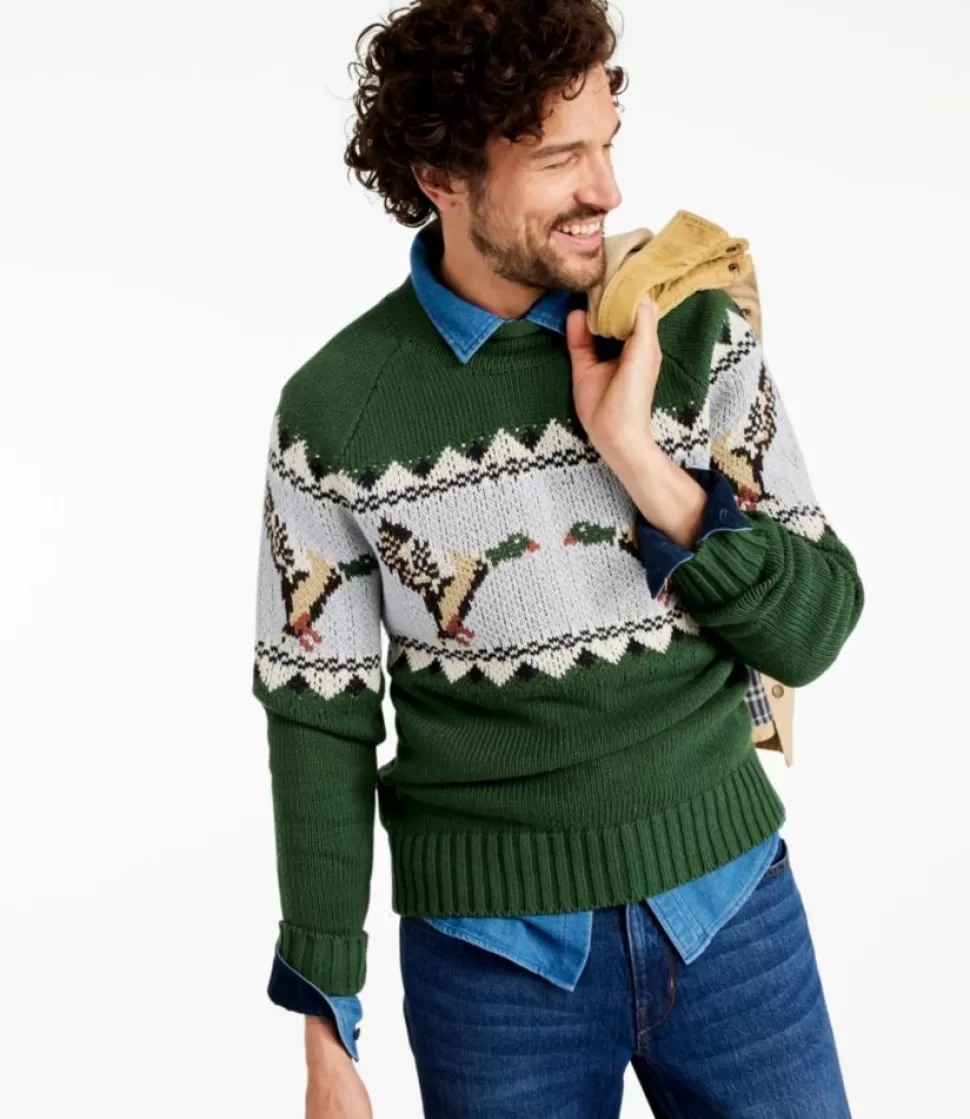 Store "Men's Signature Organic Cotton Rollneck Sweater, Fair Isle" Sweaters