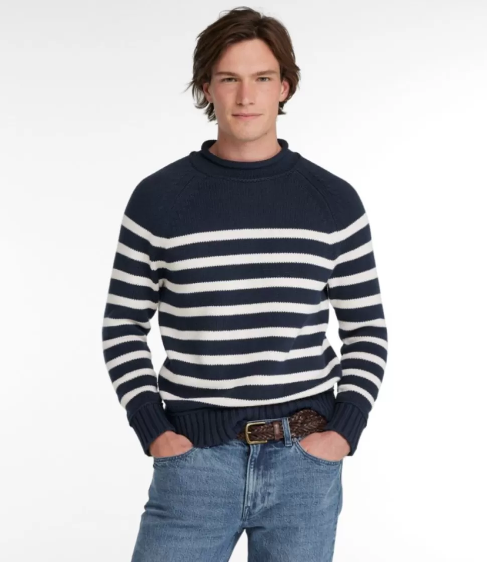 Sale "Men's Signature Organic Cotton Rollneck Sweater, Stripe" Sweaters