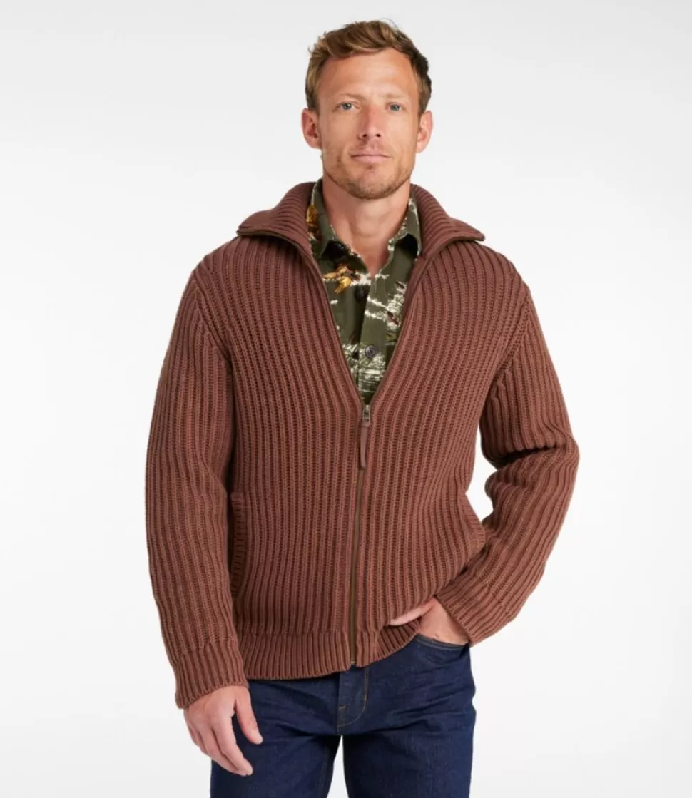 Cheap "Men's Signature Organic Cotton Sweater, Funnel Neck, Full Zip" Sweaters