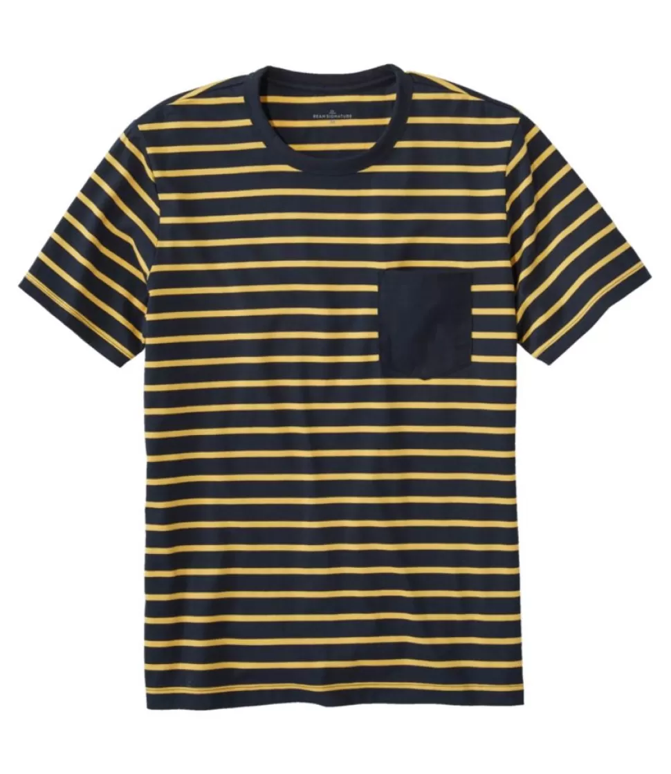 New "Men's Signature Rangeley Cotton T-Shirt, Short-Sleeve, Stripe" Shirts