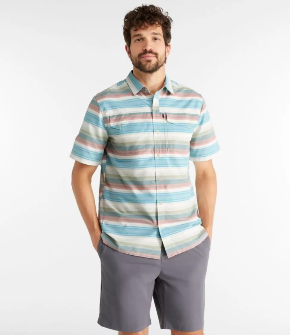 Best "Men's SunSmart® Cool Weave Woven Shirt, Short-Sleeve Stripe" Shirts | Activewear