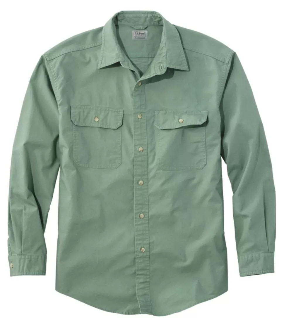 New "Men's Sunwashed Canvas Shirt, Traditional Fit" Shirts