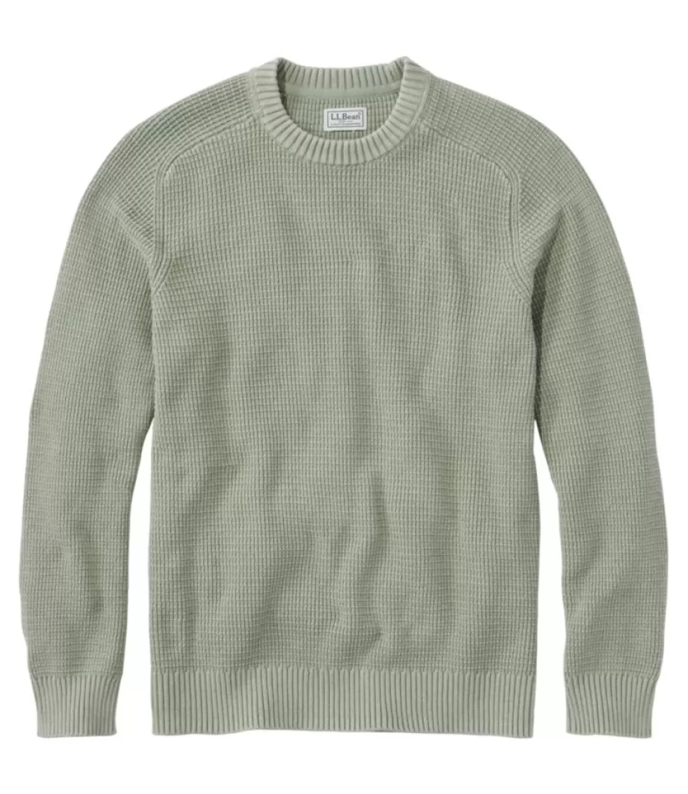 Store "Men's Textured Washed Cotton Sweaters, Crewneck" Sweaters