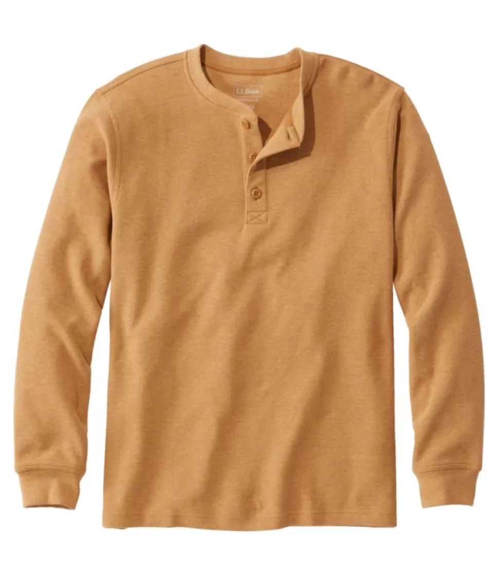 Online "Men's Unshrinkable Mini-Waffle Henley, Long-Sleeve Traditional Fit" Shirts