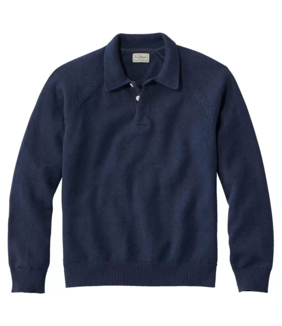 Flash Sale "Men's Wicked Soft Cotton/Cashmere Sweater, Rugby Polo" Sweaters