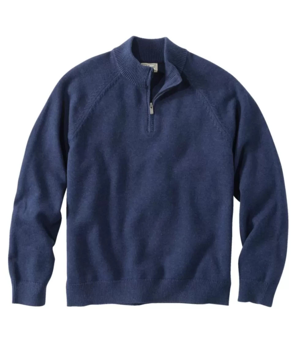 Best "Men's Wicked Soft Cotton/Cashmere Sweaters, Quarter-Zip" Sweaters