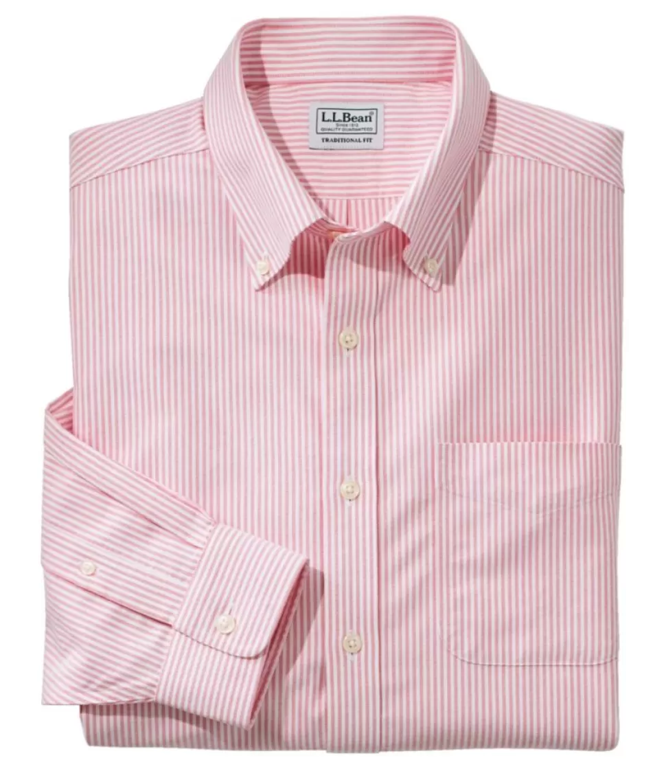 Hot "Men's Wrinkle-Free Classic Oxford Cloth Shirt, Traditional Fit University Stripe" Shirts