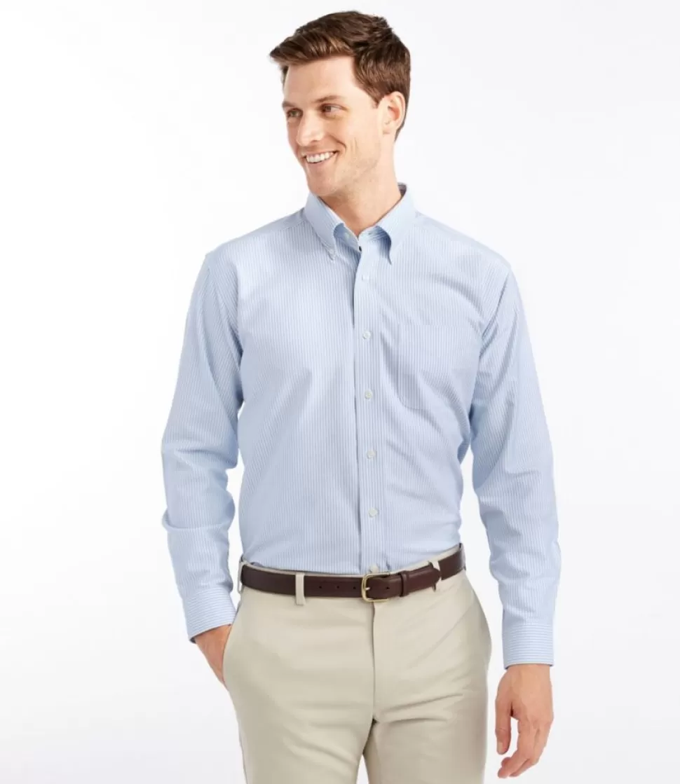 Hot "Men's Wrinkle-Free Classic Oxford Cloth Shirt, Traditional Fit University Stripe" Shirts