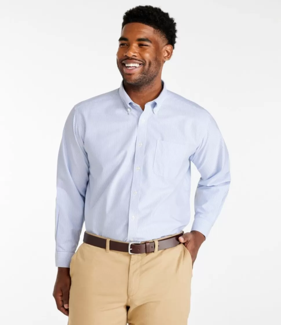 Hot "Men's Wrinkle-Free Classic Oxford Cloth Shirt, Traditional Fit University Stripe" Shirts