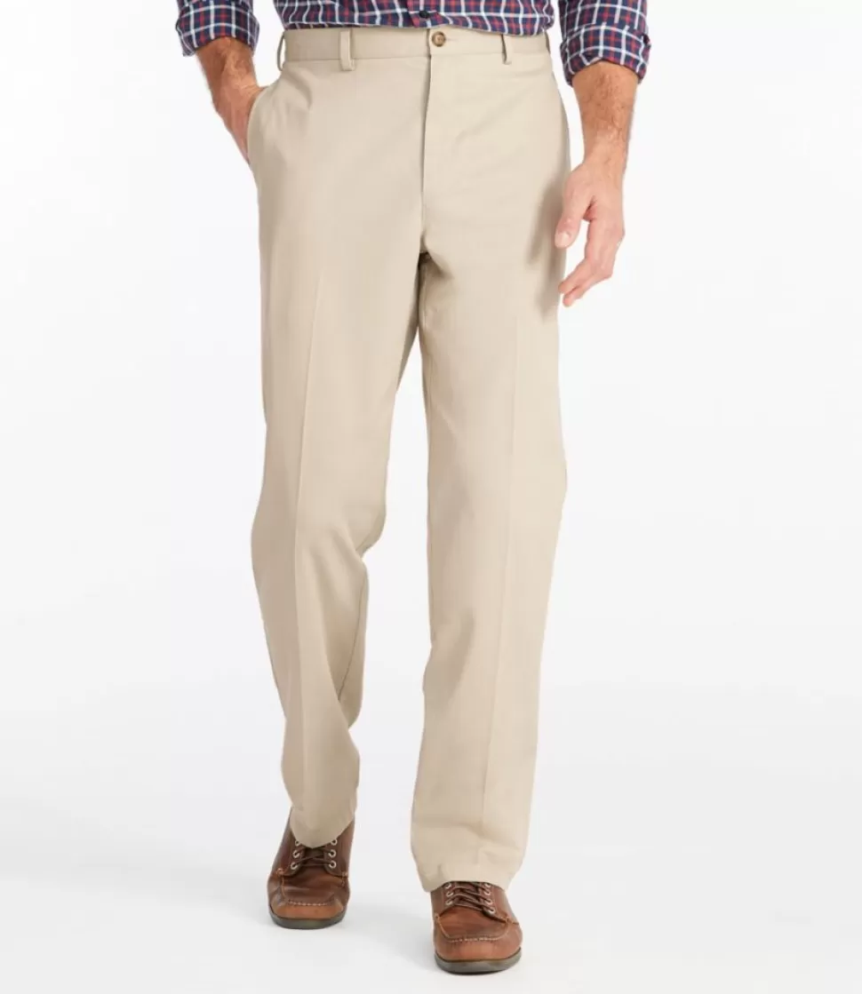 New "Men's Wrinkle-Free Double L® Chinos, Natural Fit, Plain Front" Pants