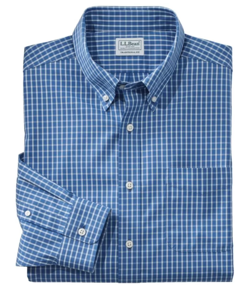 Best "Men's Wrinkle-Free Pinpoint Oxford Cloth Shirt, Traditional Fit Tattersall" Shirts