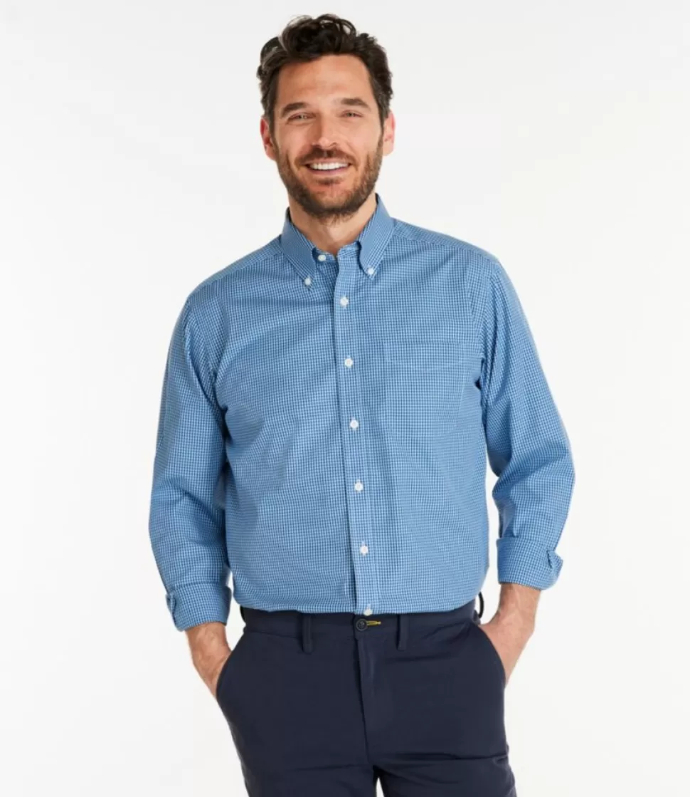 Best "Men's Wrinkle-Free Pinpoint Oxford Cloth Shirt, Traditional Fit Tattersall" Shirts