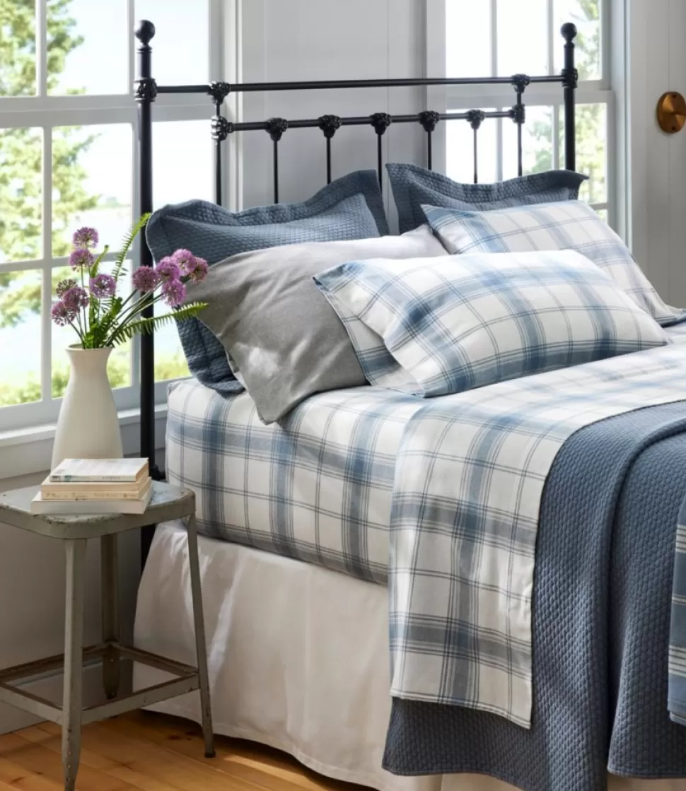 Best Sale "Organic Flannel Sheet Collection, Plaid" Bedding