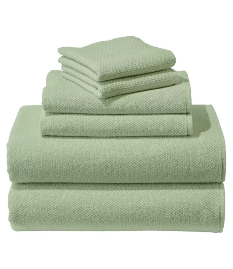 Shop "Organic Textured Cotton Towel Set" Bath