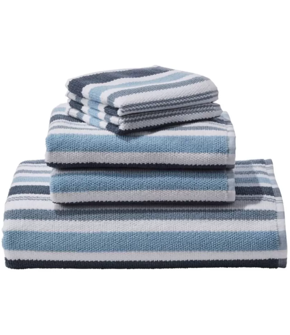 Best "Organic Textured Cotton Towel, Stripe" Bath