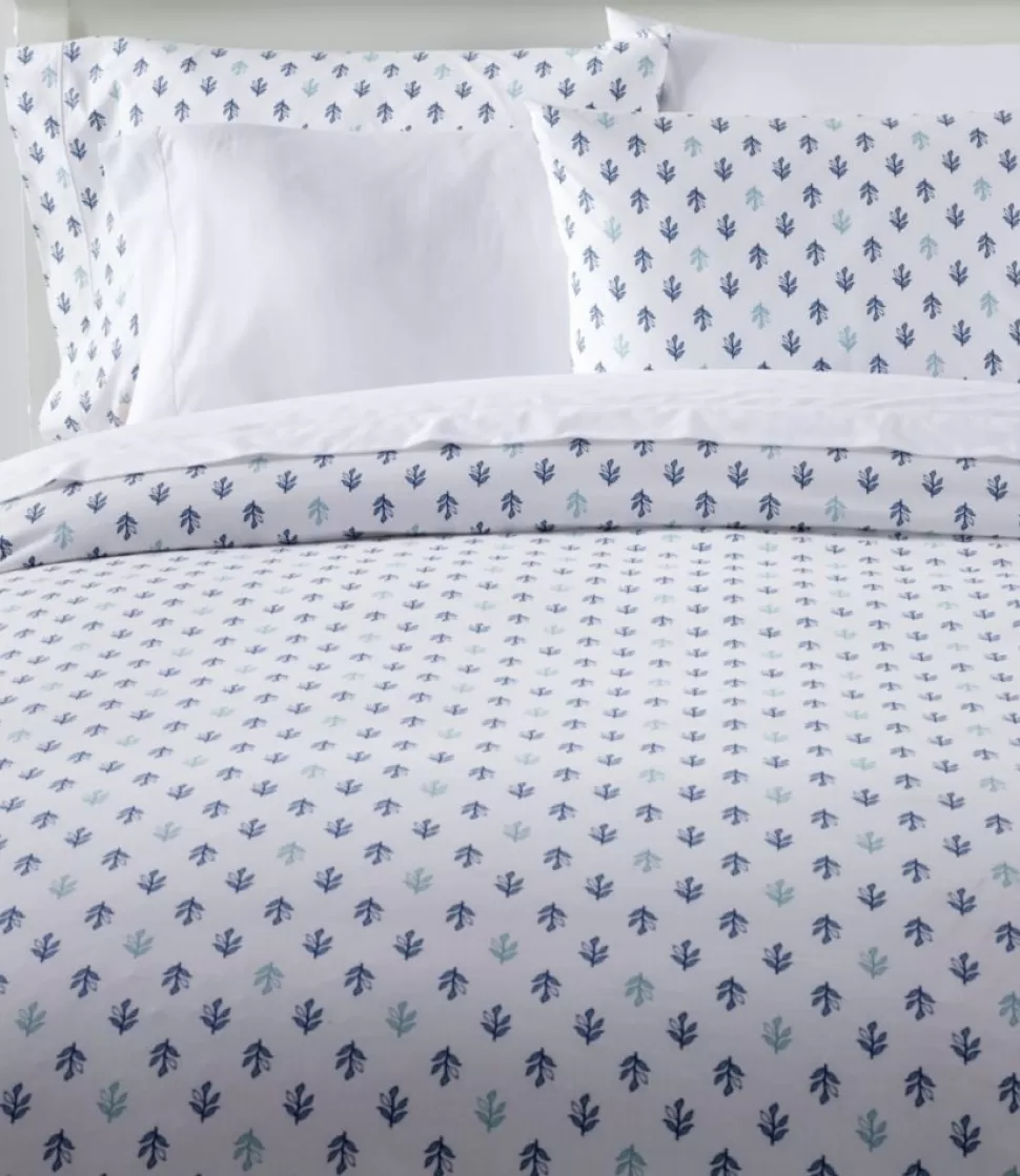 Discount "Sunwashed Percale Comforter Cover, Leaf Print" Bedding