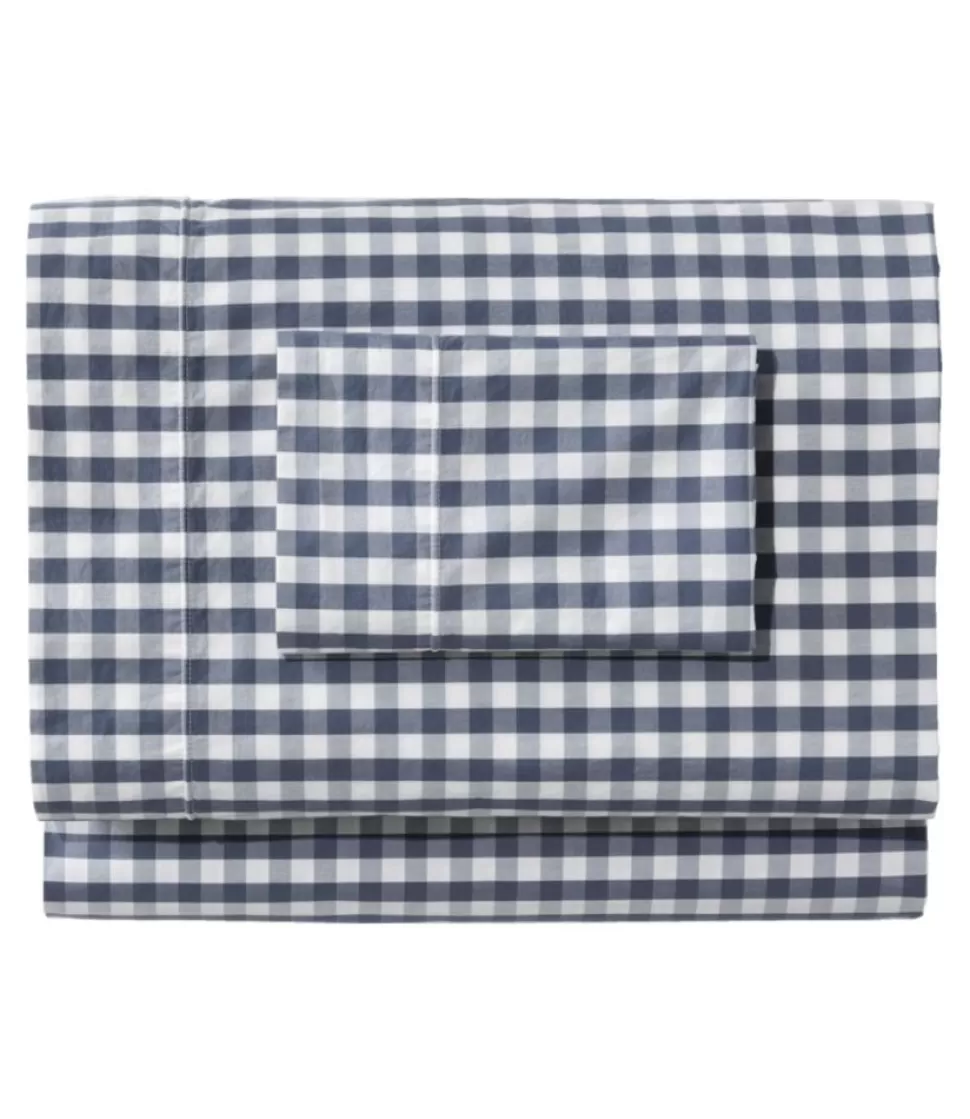 Clearance "Sunwashed Percale Sheet Collection, Gingham Check" Bedding