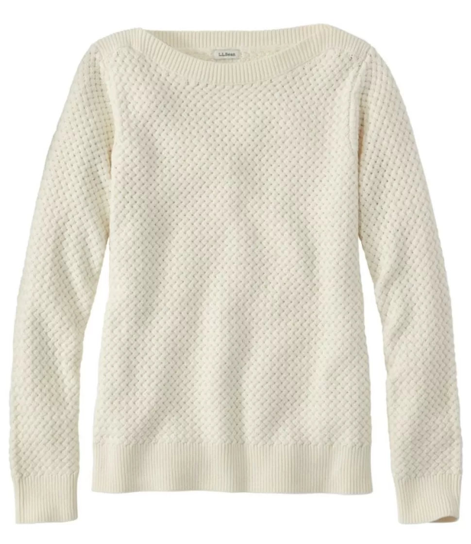 Online "Women's Basketweave Sweater, Boatneck" Women Sweaters