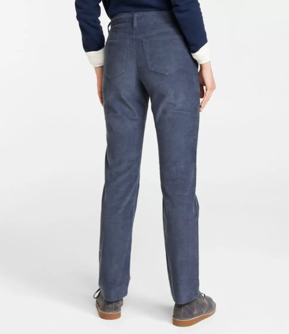 Clearance "Women's BeanFlex Five-Pocket Corduroy Pants, Mid-Rise Straight-Leg" Women Pants