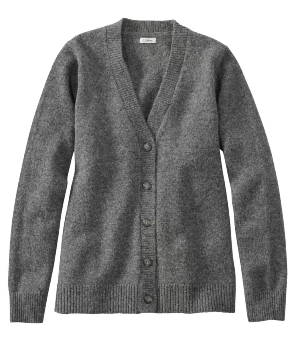 New "Women's Bean's Classic Ragg Wool Sweater, Button-Front Cardigan" Women Sweaters