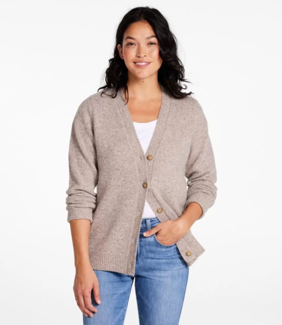 New "Women's Bean's Classic Ragg Wool Sweater, Button-Front Cardigan" Women Sweaters