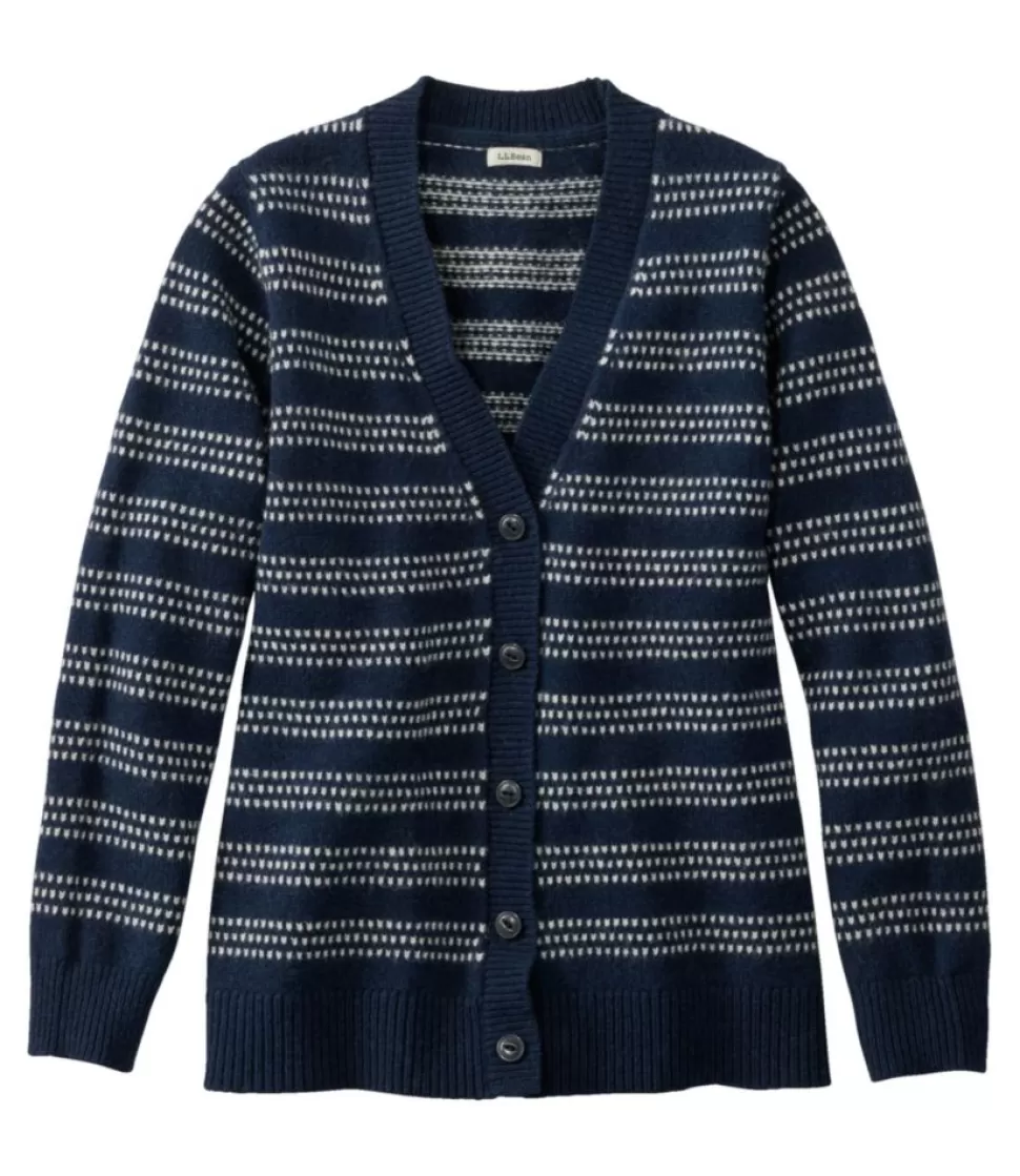 New "Women's Bean's Classic Ragg Wool Sweater, Button-Front Cardigan Novelty" Women Sweaters