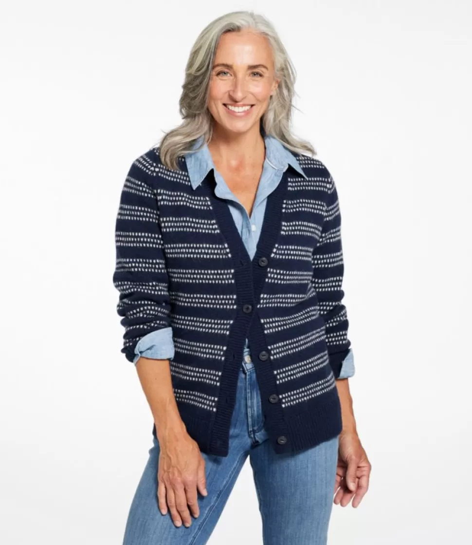 New "Women's Bean's Classic Ragg Wool Sweater, Button-Front Cardigan Novelty" Women Sweaters