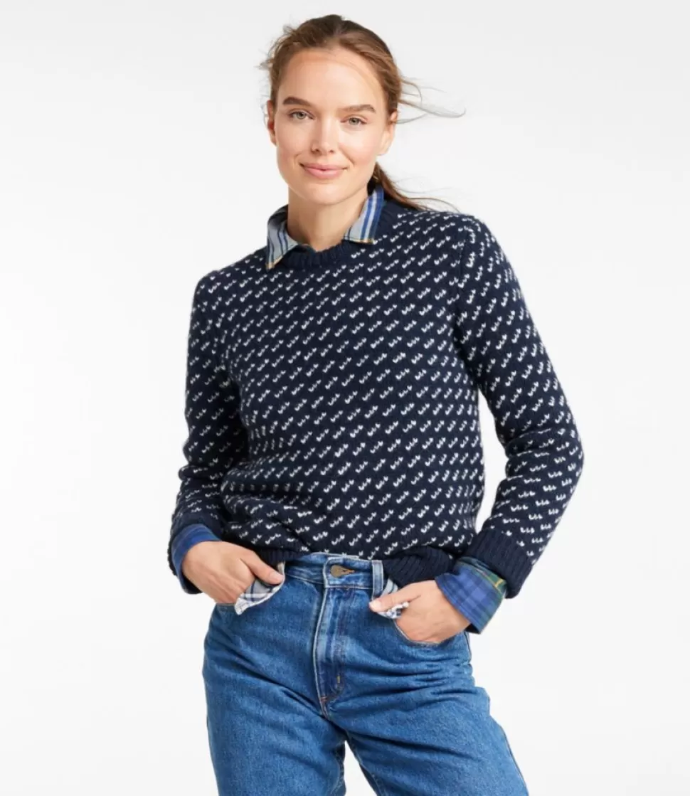 Best "Women's Bean's Classic Ragg Wool Sweater, Crewneck Bird's-Eye" Women Sweaters