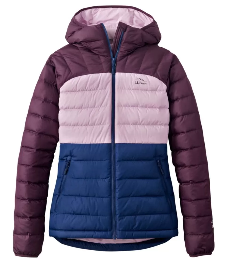 Sale "Women's Bean's Down Hooded Jacket, Colorblock" Women Insulated Jackets
