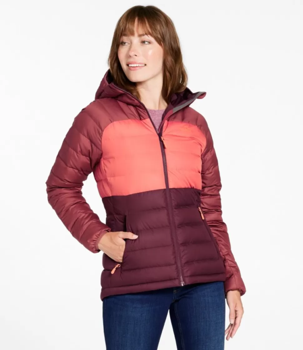 Sale "Women's Bean's Down Hooded Jacket, Colorblock" Women Insulated Jackets