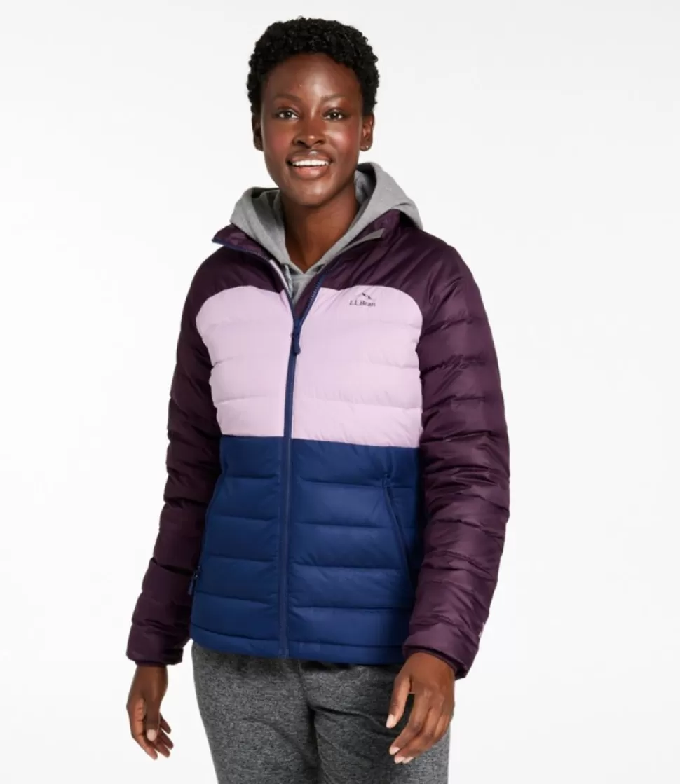 Hot "Women's Bean's Down Jacket, Colorblock" Women Insulated Jackets