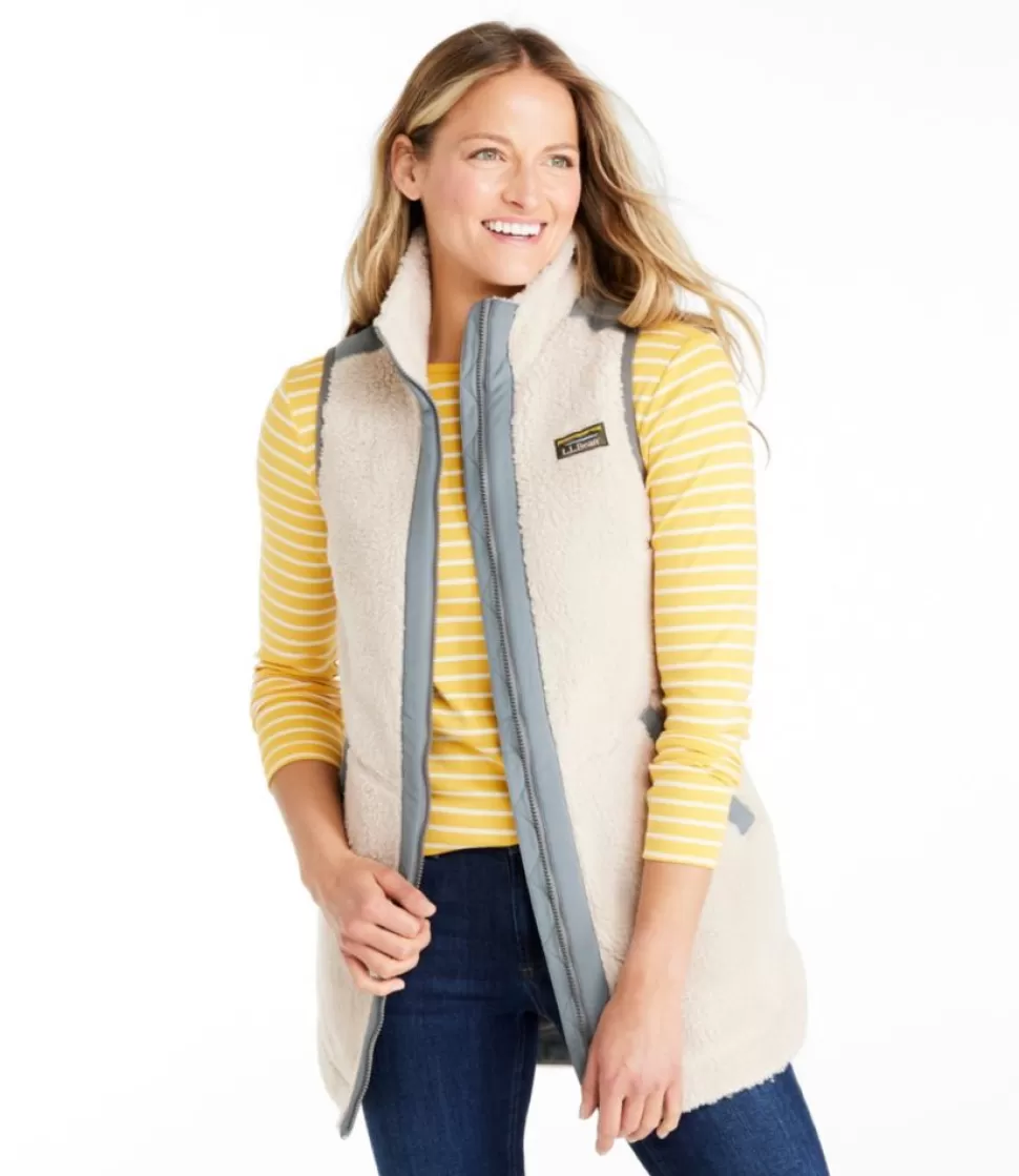 Outlet "Women's Bean's Sherpa Fleece Long Vest" Women Vests