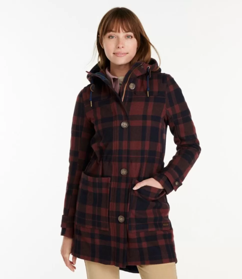 Cheap "Women's Bean's West End Wool Coat, Pattern" Women Casual Jackets