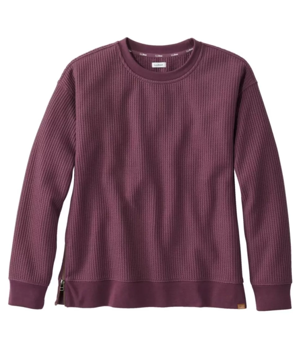 Flash Sale "Women's Birchwood Brushed Waffle Top, Crewneck" Women Shirts & Tops